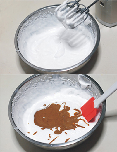 D&ugrave;ng m&aacute;y đ&aacute;nh trứng để đ&aacute;nh b&ocirc;ng whipping cream l&ecirc;n