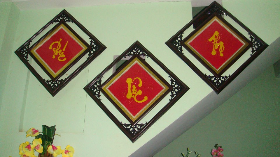 Một bộ tranh chữ cũng l&agrave; m&oacute;n qu&agrave; Tết 2016 &yacute; nghĩa tặng bố mẹ vợ