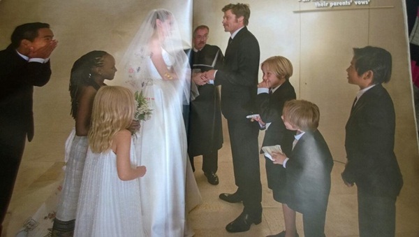 đ&aacute;m cưới của Angelina Jolie v&agrave; Brad Pitt