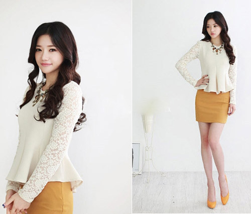 V&aacute;y peplum chất ren mềm mại v&agrave; nữ t&iacute;nh cho c&aacute;c n&agrave;ng c&ocirc;ng sở
