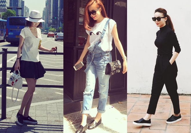 Gi&agrave;y d&eacute;p h&egrave; 2015 kh&ocirc;ng thể kh&ocirc;ng kể đến gi&agrave;y lười slip-on