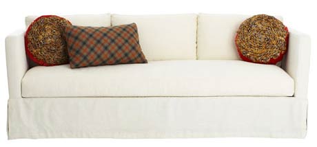 Gối cho ghế sofa h&igrave;nh tr&ograve;n. Ảnh minh họa