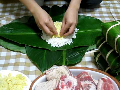 B&aacute;nh chưng xanh &ndash; m&oacute;n ngon ng&agrave;y tết được g&oacute;i với c&aacute;c bước đơn giản