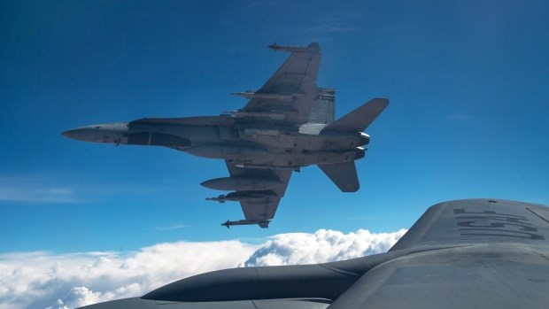 Một chiếc chiến đấu cơ CF-18