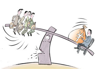 Tranh biếm họa về khoảng cách giàu - nghèo Tranh biếm họa về khoảng cách giàu - nghèo