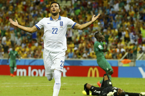 kết quả tỉ số trận đấu Hy Lạp - Bờ Biển Ng&agrave; World Cup 2014