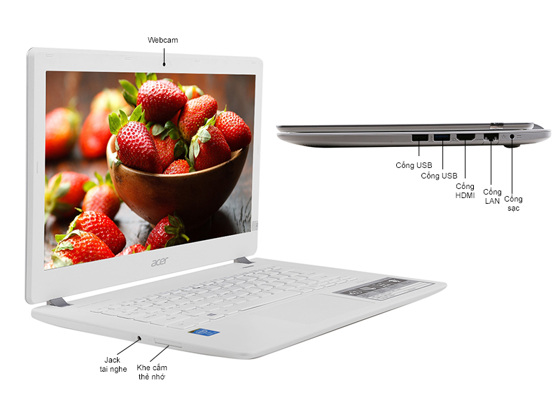 Laptop si&ecirc;u mỏng gi&aacute; rẻ Acer Aspire V3-371-33A7 với thiết kế v&ocirc; c&ugrave;ng đẹp mắt