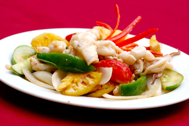 mực x&agrave;o chua ngọt ngon ngon