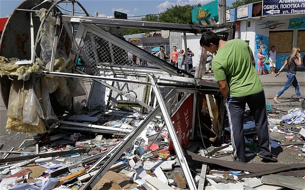 vụ ph&aacute;o k&iacute;ch tại khu vực Donetsk 
