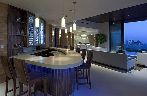 Khu vực sảnh tiếp khách của biệt thự có diện tích 213 m2. Nó có thể chứa hơn 150 người cho một bữa tiệc ngồi, nếu là tiệc rượu đứng có thể lên đến hơn 200 người