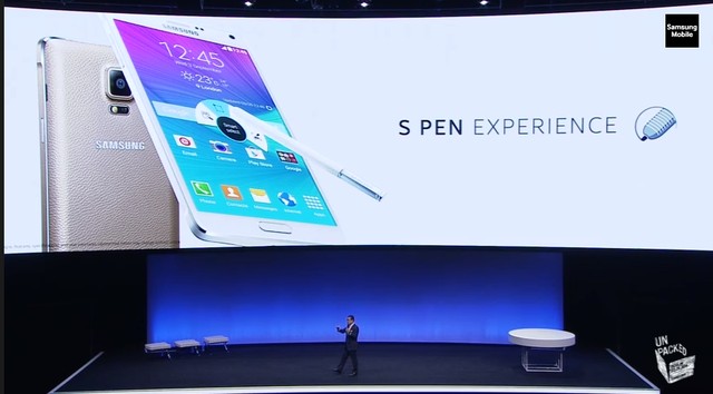 Note 4 với màn hình phẳng