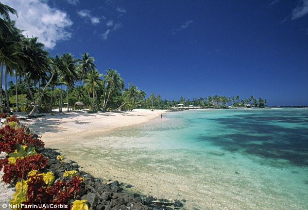 Đảo n&uacute;i lửa Upolu thuộc quần đảo n&uacute;i lửa Samoa