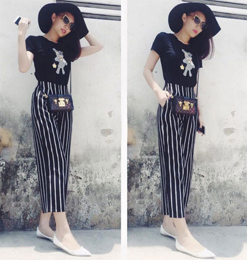 Áo ph&ocirc;ng k&ecirc;́t hợp với qu&acirc;̀n culottes mang lại sự trẻ trung, năng đ&ocirc;̣ng
