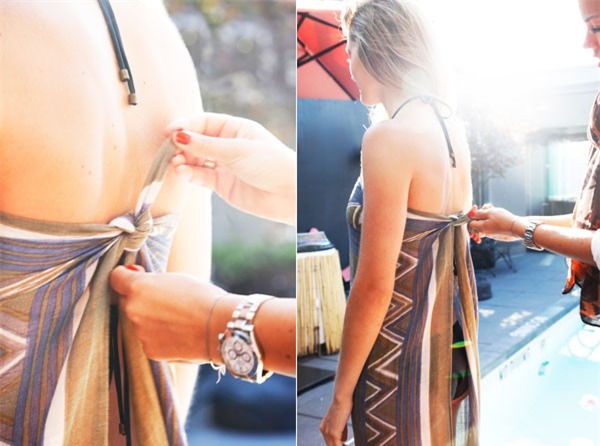 Biến tấu sarong th&agrave;nh v&aacute;y duy&ecirc;n d&aacute;ng cho c&ocirc; n&agrave;ng đi biển