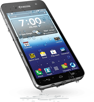 Kyocera l&agrave; mẫu smartphone gi&aacute; rẻ c&oacute; khả năng chống nước đạt chứng nhận IP57