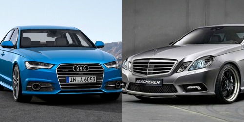So s&aacute;nh &ocirc; t&ocirc; Audi A6 v&agrave; Mercedes-Benz E350 đều l&agrave; những đối thủ xứng tầm trong d&ograve;ng xe sang