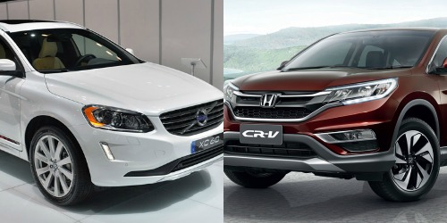 Khi so s&aacute;nh xe &ocirc; t&ocirc;, cả 2 phi&ecirc;n bản 2014 Honda CRV v&agrave; Volvo XC60  đều c&oacute; những cải tiến nhất định