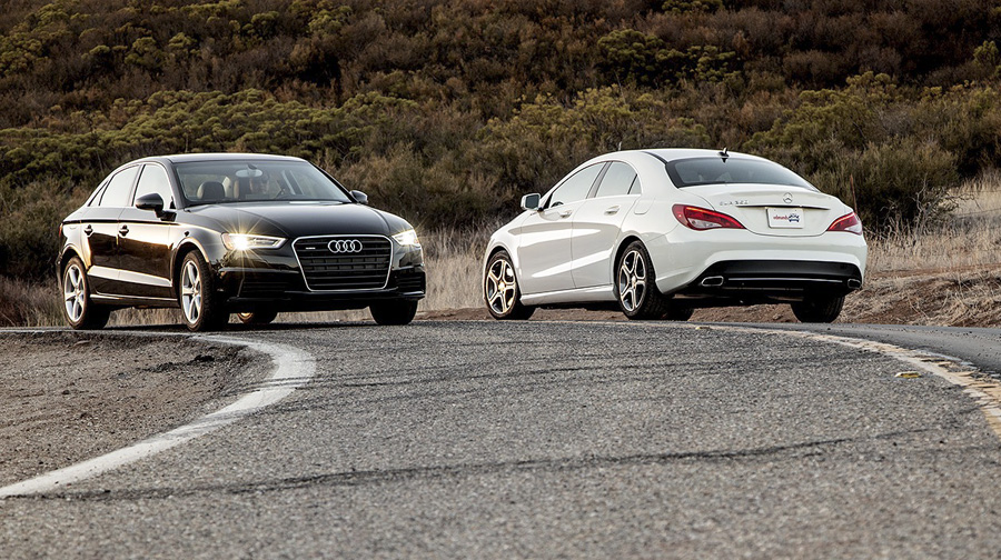 Mercedes-Benz CLA v&agrave; Audi A3 2015 đều ngang ngửa nhau khi đặt l&ecirc;n b&agrave;n c&acirc;n so s&aacute;nh xe oto