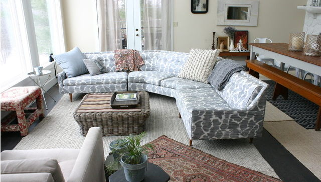Ghế sofa ph&ograve;ng kh&aacute;ch h&igrave;nh chữ L ph&ugrave; hợp để ngăn chia kh&ocirc;ng gian