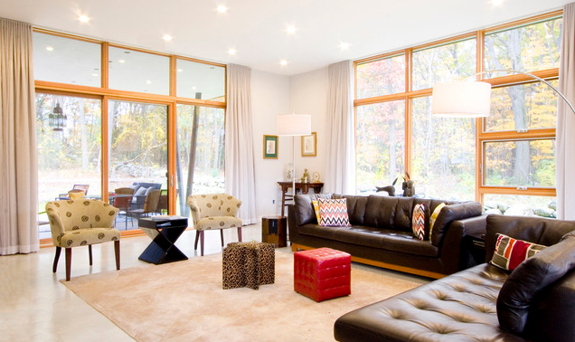 Ghế Sofa ph&ograve;ng kh&aacute;ch da thuộc thể hiện sự sang trọng