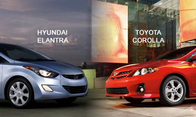 T&acirc;n binh Huyndai Elantra l&agrave; đối thủ đ&aacute;ng gờm của &ocirc;ng lớn Toyota Corolla khi so s&aacute;nh xe &ocirc; t&ocirc; ph&acirc;n kh&uacute;c sedan nhỏ gọn