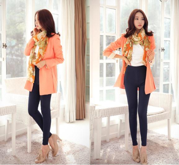 &Aacute;o blazer kết hợp với quần skinny đơn giản m&agrave; kh&ocirc;ng k&eacute;m phần cuồn h&uacute;t