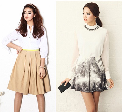 Thời trang c&ocirc;ng sở hè thu thanh lịch, nữ tính với ch&acirc;n váy midi xòe 