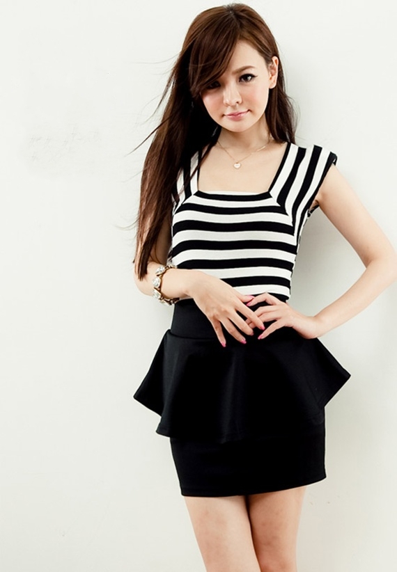 V&aacute;y peplum cũng l&agrave; m&oacute;n đồ thời trang h&egrave; quen thuộc với c&ocirc; n&agrave;ng 'c&ograve; hương'