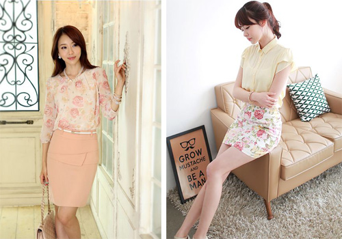 C&aacute;c n&agrave;ng c&oacute; thể chọn trang phục pastel họa tiết để tăng th&ecirc;m điểm nhấn cho bộ độ