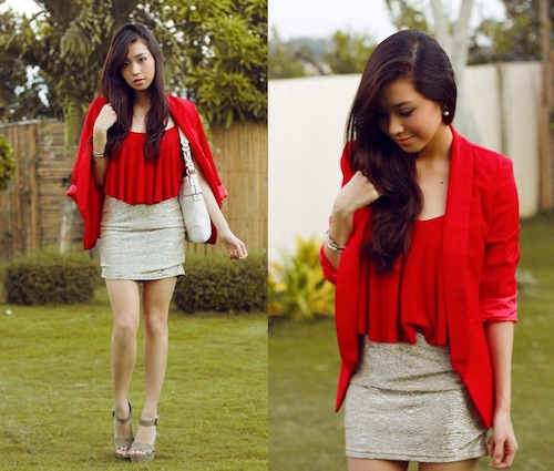 Blazer đỏ là một gợi ý cho bạn gái miền Nam thật nổi bật với thời trang Tết của mình