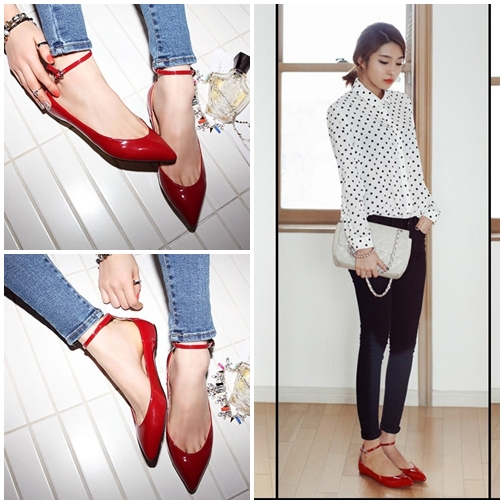 Gi&agrave;y b&uacute;p b&ecirc; mũi nhọn rất dễ phối đồ, c&oacute; thể đơn giản l&agrave; &aacute;o sơ mi v&agrave; quần jeans nhưng bạn g&aacute;i vẫn lu&ocirc;n nổi bật