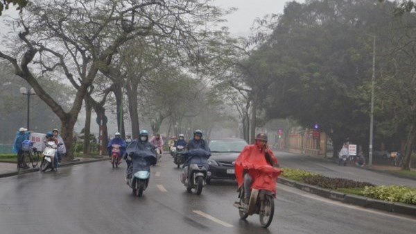 Dự b&aacute;o thời tiết h&ocirc;m nay ng&agrave;y 27/1/2015: c&aacute;c tỉnh Bắc Bộ c&oacute; mưa rải r&aacute;c, trưa chiều trời nắng