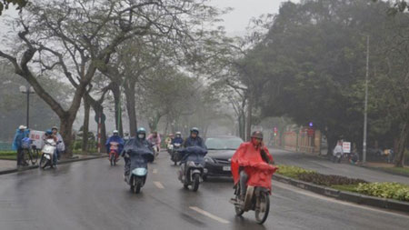 Dự b&aacute;o thời tiết h&ocirc;m nay ng&agrave;y 9/3/2015: Thời tiết miền Bắc &acirc;m u, mưa nhỏ, mưa ph&ugrave;n