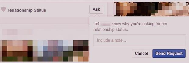 T&iacute;nh năng Ask về t&igrave;nh trạng mối quan hệ của Facebook 