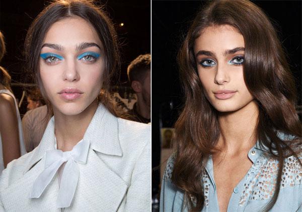Sắc xanh da trời hứa hẹn l&agrave; một t&ocirc;ng make-up 
