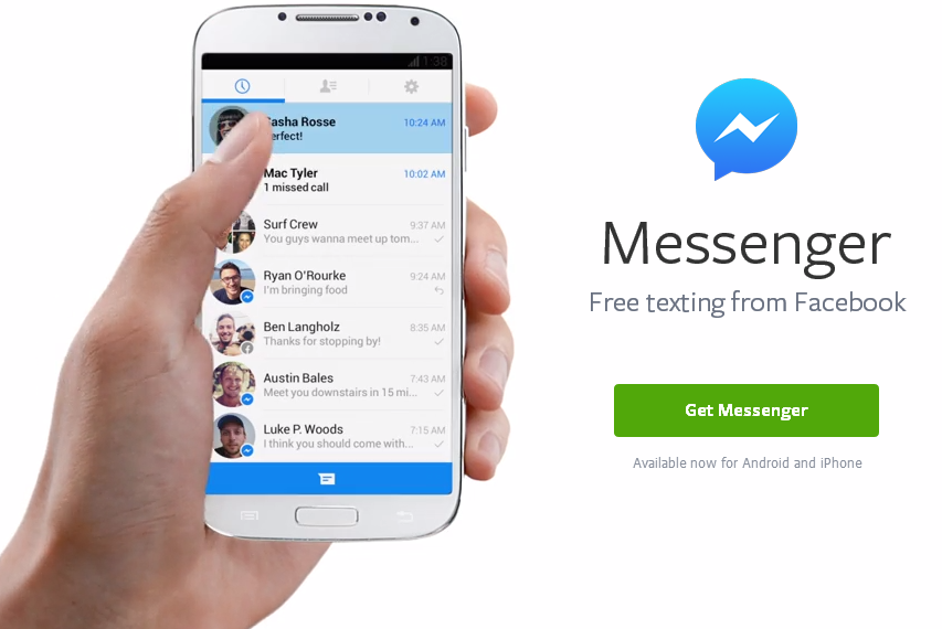 Ứng dụng Facebook Messenger cho ph&eacute;p người d&ugrave;ng gửi tin nhắn, gọi điện v&agrave; thực hiện đối thoại h&igrave;nh
