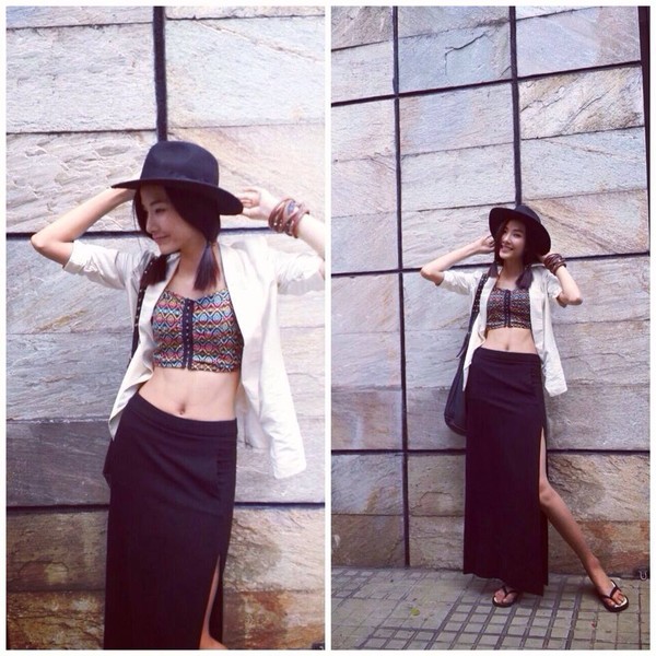 Mix croptop v&agrave; v&aacute;y maxi xẻ t&agrave; s&agrave;nh điệu v&agrave; quyến rũ