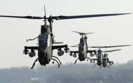 Trực thăng AH-1S Cobra l&agrave; một trong những vũ kh&iacute; qu&acirc;n sự của H&agrave;n Quốc.
