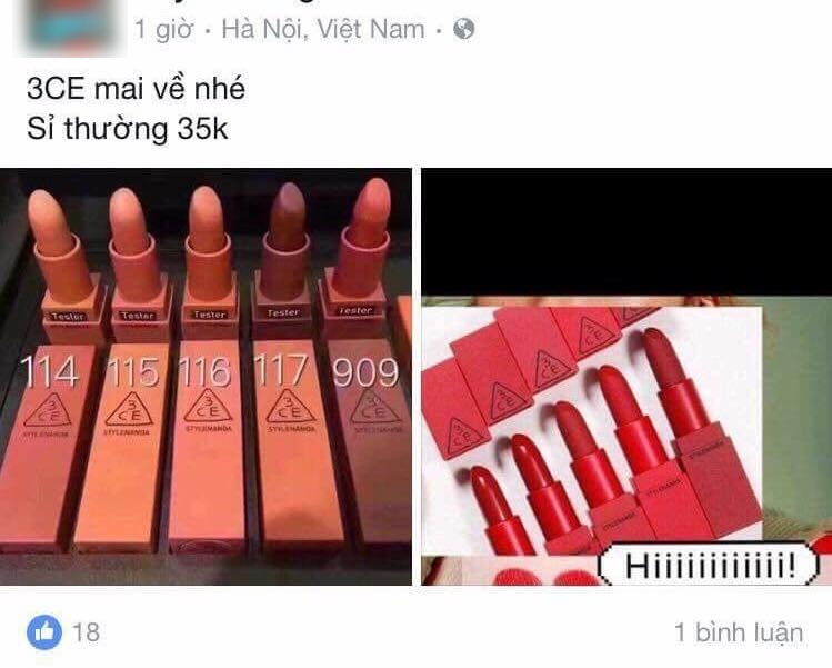 Son giả được rao b&aacute;n c&ocirc;ng khai với gi&aacute; rẻ kh&oacute; tin