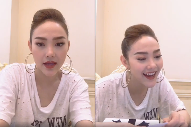 Ngỡ ng&agrave;ng trước gương mặt cứng đơ c&ugrave;ng chiếc cằm nhọn lệch của Minh Hằng