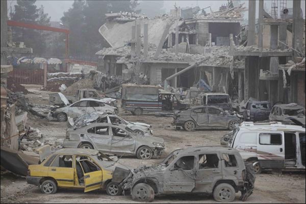 Kobani tan hoang v&igrave; bom đạn sau cuộc giao tranh với khủng bố IS