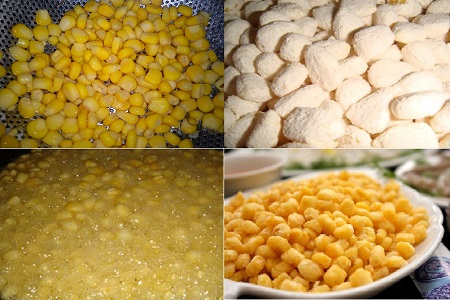 C&aacute;c bước trong c&aacute;ch l&agrave;m ng&ocirc; chi&ecirc;n cực đơn giản