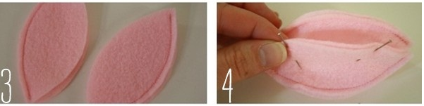 D&ugrave;ng chỉ kh&acirc;u c&aacute;c mảnh vải để l&agrave;m th&acirc;n cho ch&uacute; heo