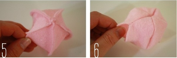 D&ugrave;ng chỉ kh&acirc;u c&aacute;c mảnh vải để l&agrave;m th&acirc;n cho ch&uacute; heo