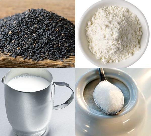 Những nguy&ecirc;n liệu cơ bản trong c&aacute;ch nấu ch&egrave; m&egrave; đen hấp dẫn