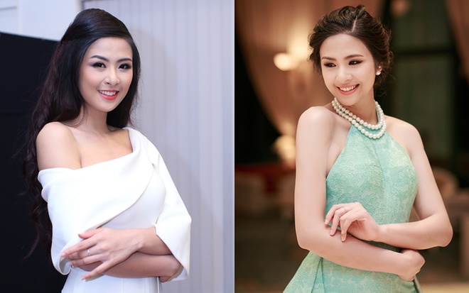 Hoa hậu Ngọc H&acirc;n với phong c&aacute;ch thanh lịch, cuốn h&uacute;t