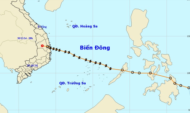 Tin tức mới cập nhật 24h ng&agrave;y 30/11: Vị tr&iacute; v&agrave; đường đi của con b&atilde;o số 4