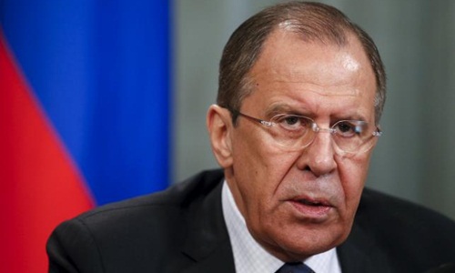 Ngoại trưởng Nga Sergei Lavrov h&ocirc;m 7/4 xuất hiện trong một cuộc họp b&aacute;o