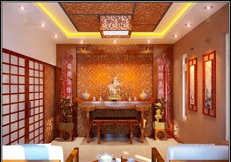 B&agrave;i tr&iacute; b&agrave;n thờ theo phong thủy với nguy&ecirc;n tắc chiếu s&aacute;ng