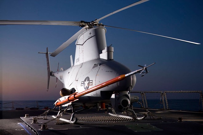 M&aacute;y bay trực thăng kh&ocirc;ng người l&aacute;i MQ-8 Fire Scout do qu&acirc;n sự Mỹ sản xuất.